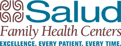 Salud Family Health Centers logo. "Excellence. Every Patient. Every Time."